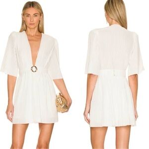 Sabina Musayev Primrose White Belted Dress